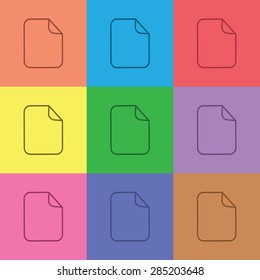 illustration of modern icon files