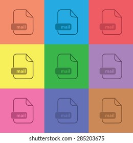 illustration of modern icon files
