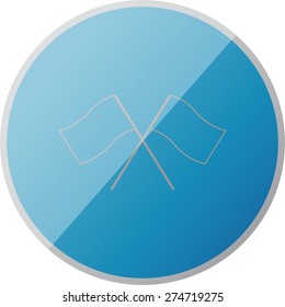 Illustration of modern icon flag