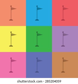 illustration of modern icon flag