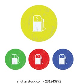 illustration of modern icon gas station