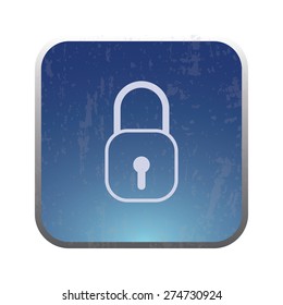 Illustration of modern icon lock