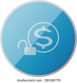 illustration of modern icon lock