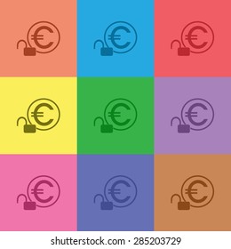 illustration of modern icon lock