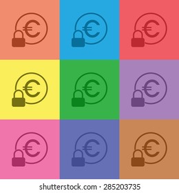 illustration of modern icon lock