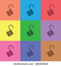 illustration of modern icon lock