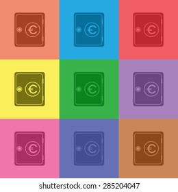 illustration of modern icon lock
