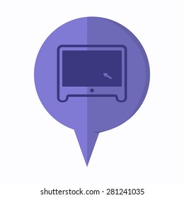 illustration of modern icon pc