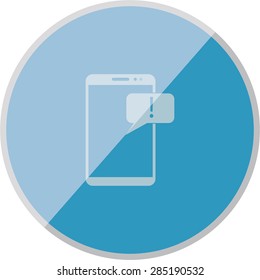 illustration of modern icon phone with cloud