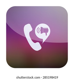 illustration of modern icon phone with cloud