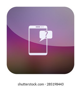 illustration of modern icon phone with cloud