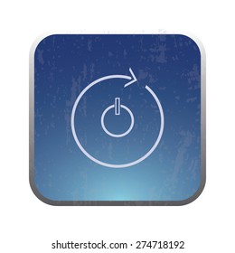 Illustration of modern icon power refresh