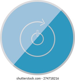 Illustration of modern icon power refresh