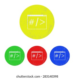 illustration of modern icon program window