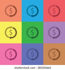 illustration of modern icon  refresh