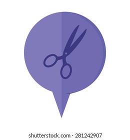 illustration of modern icon scissors