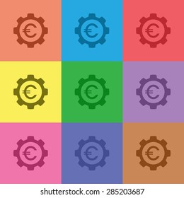 illustration of modern icon setting 