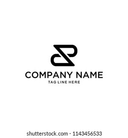 Illustration modern initials DP modern sign logo design