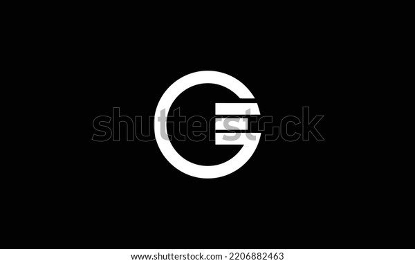 Illustration Modern Initials Letter Ge Sign Stock Vector (Royalty Free ...