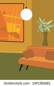 Illustration of a modern interior design
