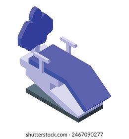 Illustration of a modern isometric exercise bench with adjustable weightlifting equipment in a contemporary gym setting