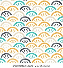 Illustration of a modern Japanese style seamless pattern background (vector)