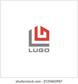 Ilustração carta moderna LG ou GL casa logotipo design