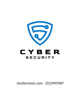 Illustration Modern Letter S Cyber Security Stock Vector (Royalty Free ...