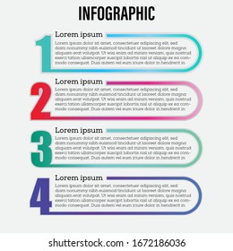 Illustration of modern line business infographics with title,elements, creative,shapes - vector