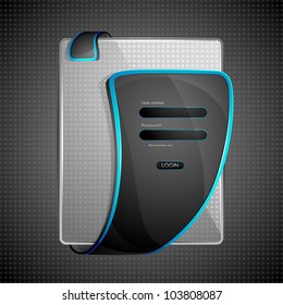 illustration of modern login template against abstract background