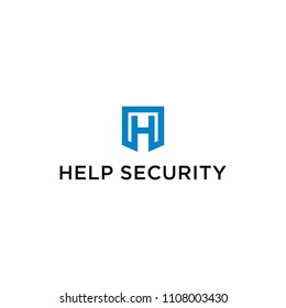 Illustration modern Logo inspiration for initial H protection sign design