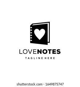 Illustration Modern love and book story logo sign modern vector graphic abstract