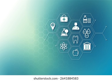 illustration of modern medical science background template for Cover design  banner, flyer and poster