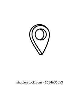 Illustration modern minimalist 3d pin location map mark logo design vector  - Shutterstock ID 1634636353