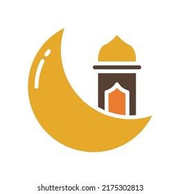 Illustration modern Mosque islamic religion icon logo design