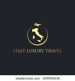 Illustration modern online travel agency sign logo design template