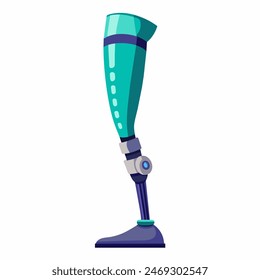 Illustration of a modern prosthetic leg for enhanced mobility and health technology