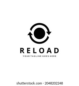 Illustration Modern Reload Sign With Arrow Rotary On Circle Logo Design Vector