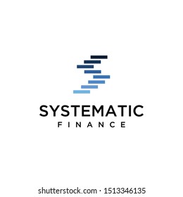 Illustration of modern S upstair business logo design template