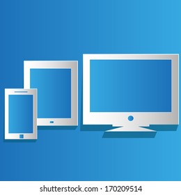 Illustration of modern technologies and realistic vector