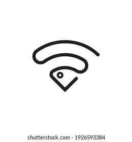 Illustration modern technology signal wifi sign logo design template
