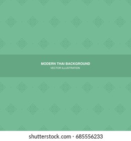 Illustration of modern Thai texture on green background. Vector of modern Thai abstract background.