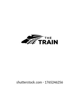 Illustration Modern Train Rail Way Transportation Logo Design