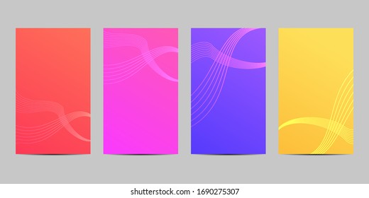Illustration of modern vector design. abstract horizontal banners with cool gradient designs. Abstract texture, minimal geometric background pattern design.