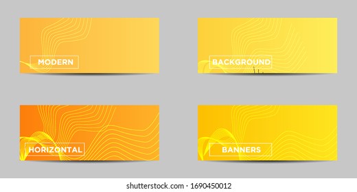 Illustration of modern vector design. abstract horizontal banners with cool gradient designs. Abstract texture, minimal geometric background pattern design.