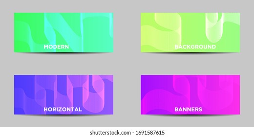 Illustration of modern vector design. abstract horizontal banner with gradient design. Abstract texture, minimal geometric background pattern design.