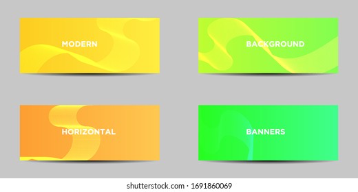 Illustration of modern vector design. abstract horizontal banner with gradient design. Abstract texture, minimal geometric background pattern design.