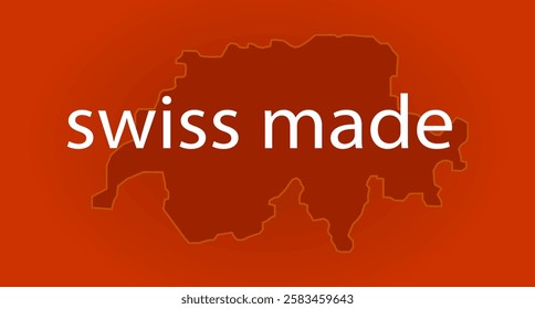 Illustration, modern vector logo design with the inscription 'Swiss Made'.