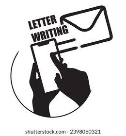 Illustration of a modern version of Letter Writing