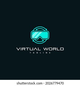 Illustration Modern Virtual World Simulation Video Games Logo Design